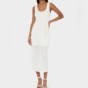 Milly Bubble Pointelle Knit Midi Dress Size M $495 MSRP